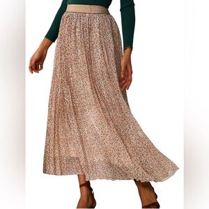 Floral Midi Skirt in Pink